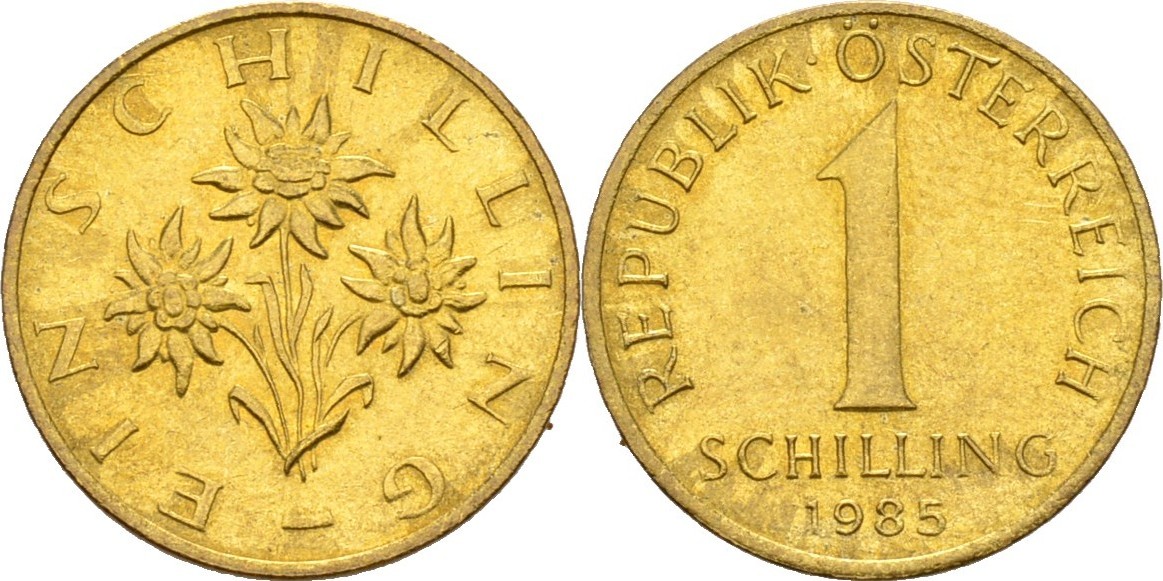 1 schilling 1985 sterreich ss
