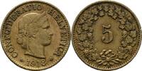 Schweiz 5 Rappen 1918 VZ 166.33 元  ＋  158.02 元 运费