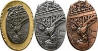 Schweiz 1989 Basler Fasnacht,Plaketten, Gold, Silber, Kupfer Vorzüglich 241.18 元  ＋  158.02 元 运费