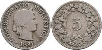 Schweiz 5 Rappen 1881 SS 182.97 元  ＋  158.02 元 运费