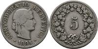 Schweiz 5 Rappen 1894 SS 41.58 元  ＋  166.33 元 运费