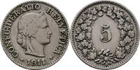 Schweiz 5 Rappen 1911 SS+ 133.07 元  ＋  166.33 元 运费