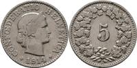 Schweiz 5 Rappen 1914 SS+ 374.25 元  ＋  158.02 元 运费