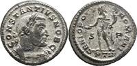 Nummus oder Follis 293-305  Constantius I., Chlorus (der Bleiche), VZ-prägefrisch / vollständiger Silbersud /