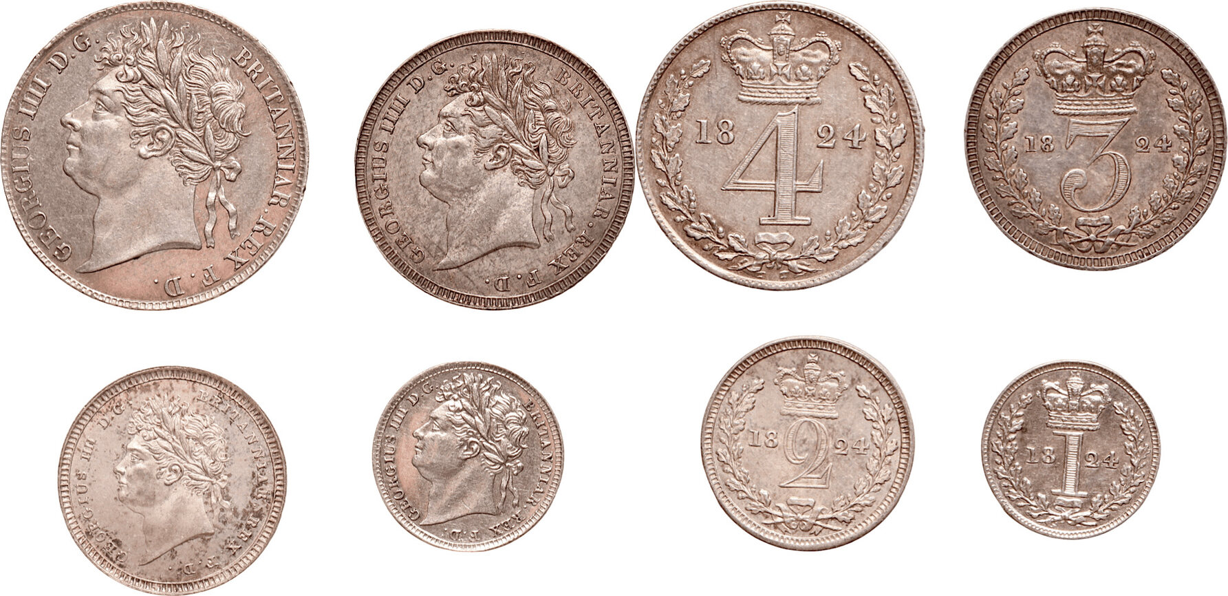 United Kingdom Maundy Money 1824 Maundy Set George IV | MA-Shops