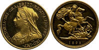 United Kingdom 1/2 Sovereign Proof Half Sovereign cameo fields -