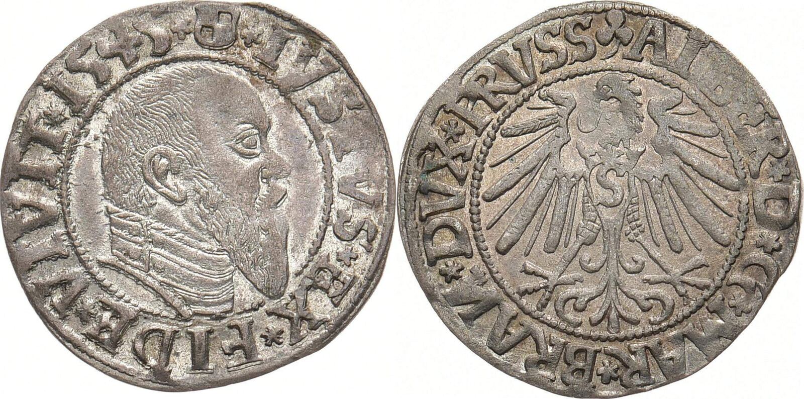 BRANDENBURG-PREUSSEN, Albrecht 1511/1525-1568. Groschen 1545 ...