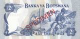 Botswana 2 Pula Specimen 1976 P.2S UNC