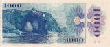 Czechie 1.000 Korun + stamp printed 1985 P.3b UNC