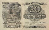 Estonian 20 Krooni 1932 P.64 XF+