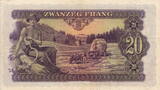 Luxembourg 20 Francs(C32a) 1943 P.42 UNC-