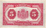 Luxembourg 5 Francs(C29b) 1944 P.43 UNC-