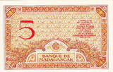 Madagascar 5 Francs 1937 P.35 UNC-