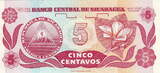 Nicaragua 5 Centavos 1991 P.168 UNC