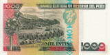 Peru 1.000 Intis 1988 P.136b UNC