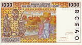 West African St. 1.000 Fr(C=UPPER VOLTA) 1994 P.311Cc UNC