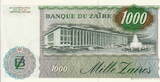Zaire Rep. 1.000 Zaires 1985 P.31 UNC