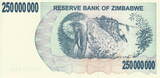 Zimbabwe 250.000.000 Dollars 2008 P.59 UNC