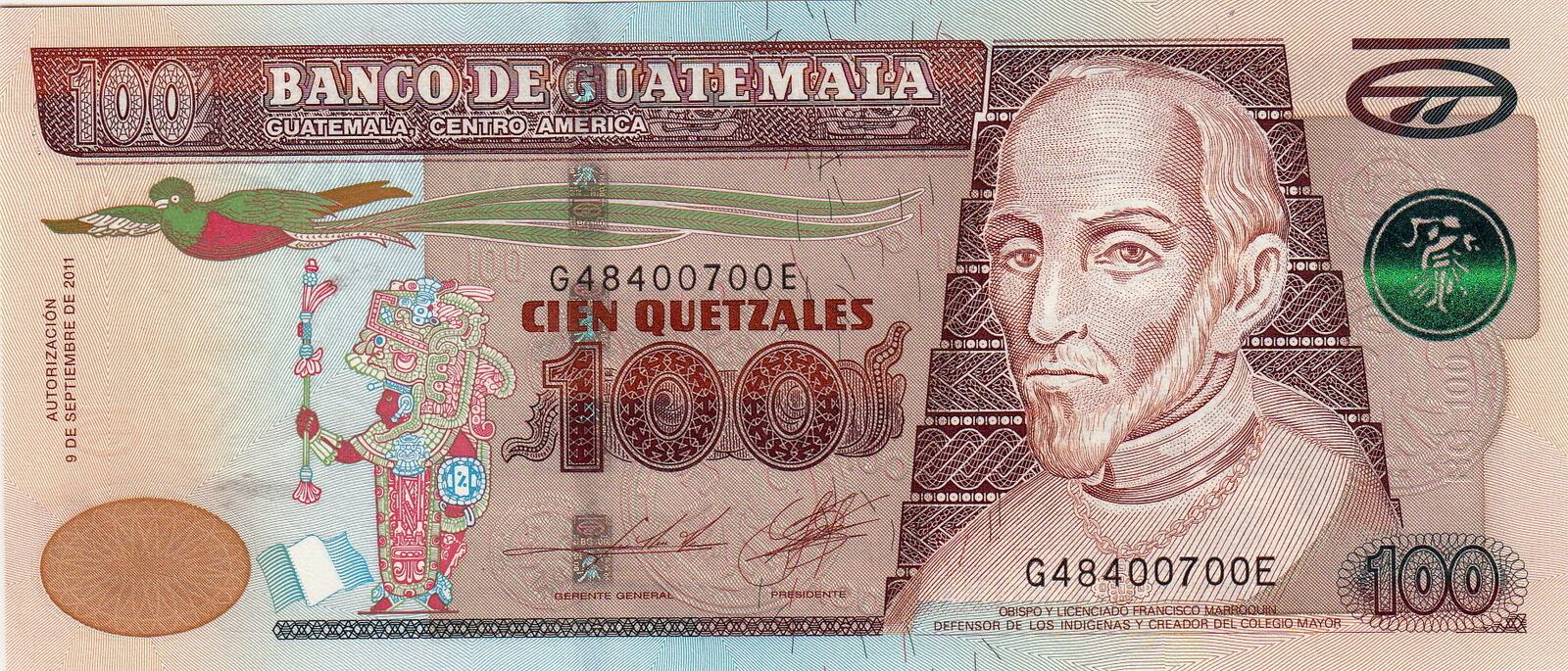Guatemala 100 Quetzales 2011 MAROOUIN P.126b UNC