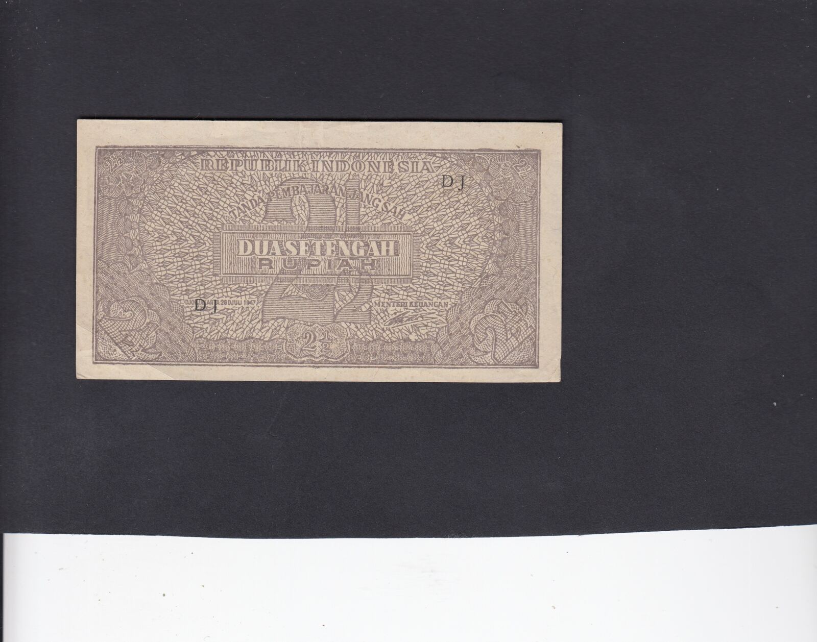 Indonesia 2 1/2 Rupiah 1947 P.26 XF | MA-Shops