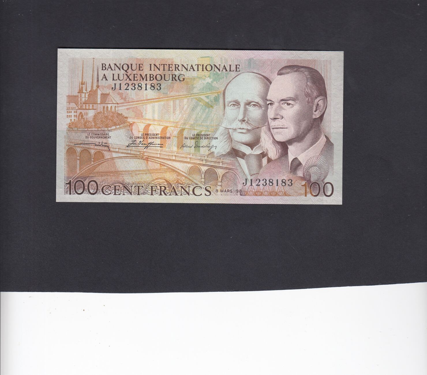 Luxembourg 100 Francs 1981 BRIDGE P.14A UNC