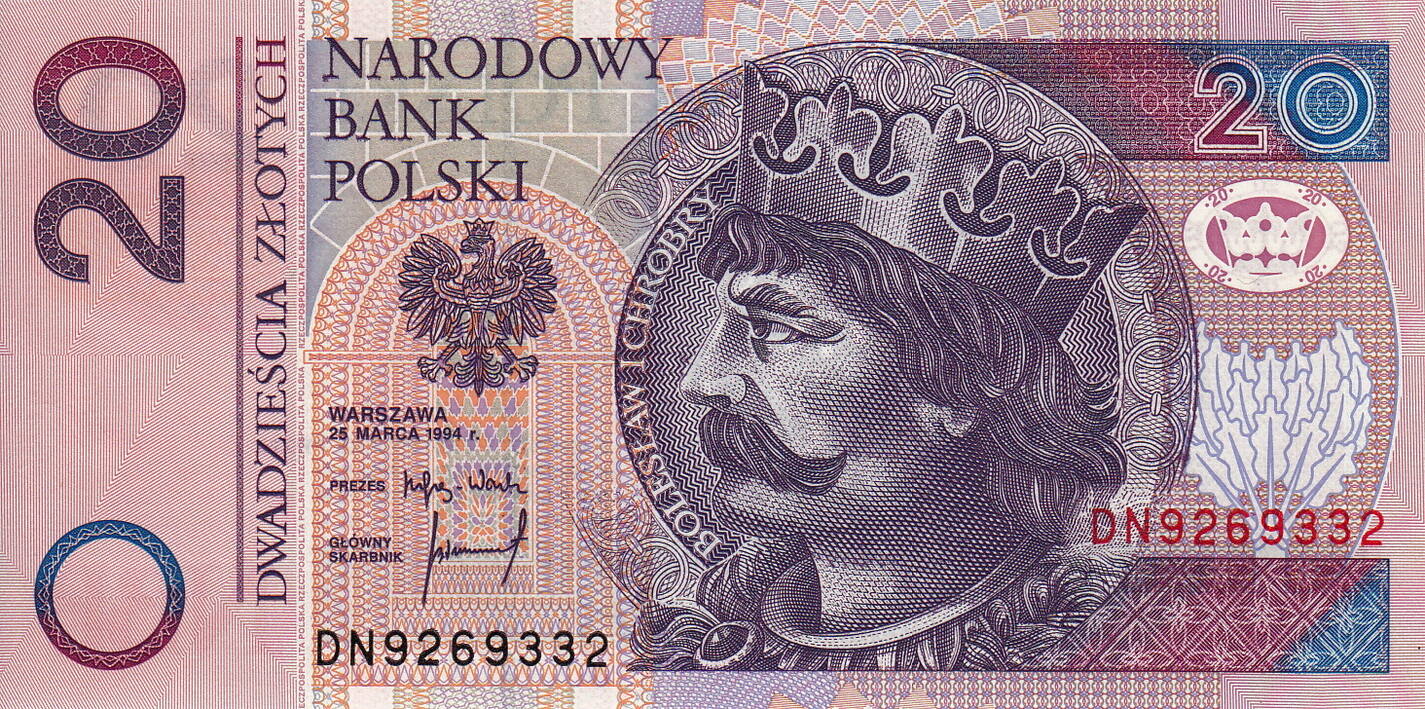 ■■■ Poland 20 zl P-174 1st Release 1994 replaced after 04.2014 UNC and Rare ■■■ 