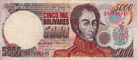 Venezuela 5.000 Bolivares P.78a -