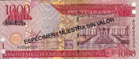 Dominican Rep. 1.000 Pesos SPECIMEN P.173S2 -