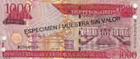 Dominican Rep. 1.000 Pesos SPECIMEN P.173S4 -