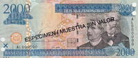 Dominican Rep. 2.000 Pesos SPECIMEN P.174S2 -