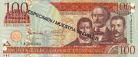 Dominican Rep. 100 Pesos SPECIMEN P.177S2 -