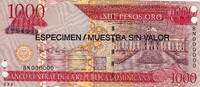 Dominican Rep. 1.000 Pesos SPECIMEN P.180s1 -