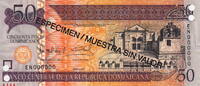Dominican Rep. 50 Pesos SPECIMEN P.183s2 -