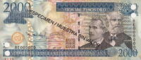Dominican Rep. 2.000 Pesos SPECIMEN P.181s2 -