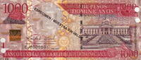 Dominican Rep. 1.000 Pesos SPECIMEN P.187s2 -