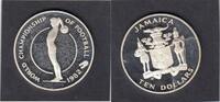 10 Dollar SOCCER 82 1982 Jamaica KM.98 PP