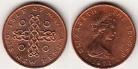 Isle of Man 1 Penny CROSS KM.20 -