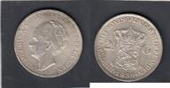 Netherlands 2 1/2 Gulden WILHELMINA KM.165. -