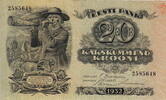 20 Krooni 1932 Estonian P.64 unz