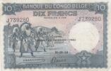 Belgian Congo 10 Francs P.14D -