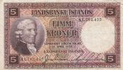 5 Kronur sin 1 1928 Iceland P.27. VF