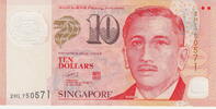 Singapore 10 Dollars(plastic) P.48 -