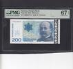 200 Kroner PMG 67 2009 Norway P.50 unz