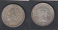 Netherlands 2 1/2 Gulden WILHELMINA KM.165 -