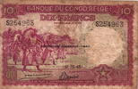 Belgian Congo 10 Francs P.14C -