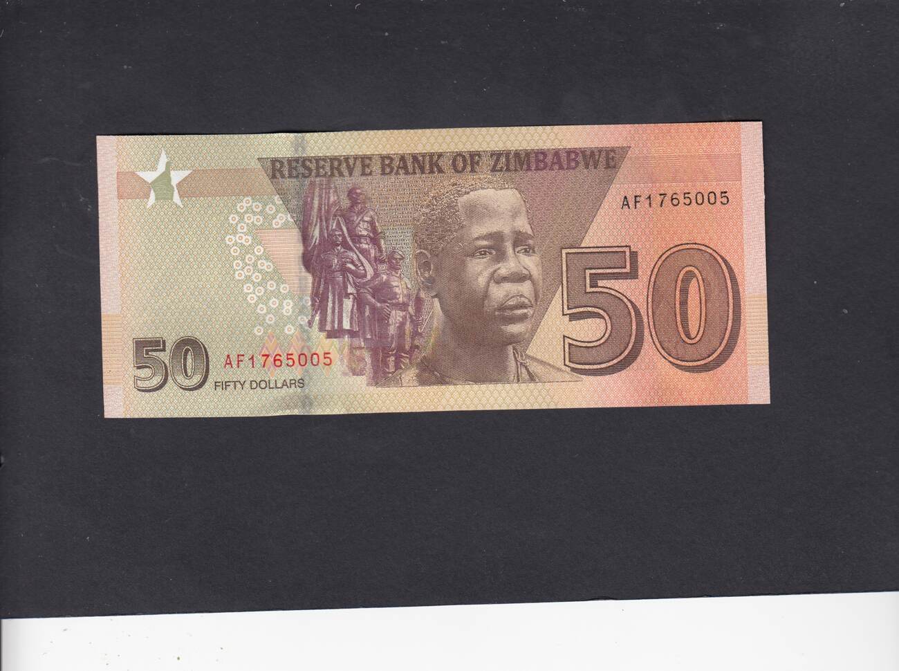 Zimbabwe 50 Dollars Banknote, 2020, P-105, UNC