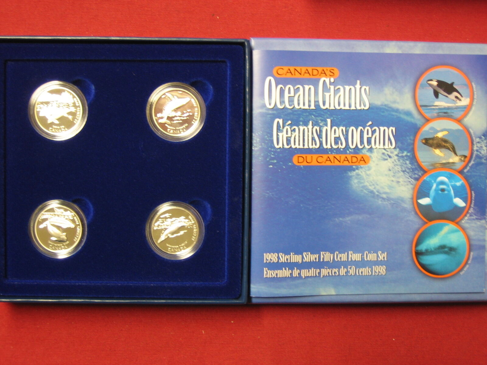Canada 1998 4 x 50 Cents Four Coin Set Ocean Giants Proof | MA-Shops