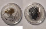 Neuseeland One Dollar 2011 Neuseeland Kiwi 2011 Gildet. 1 Unze BU Goldet 80.34 US$  +  16.88 US$ shipping