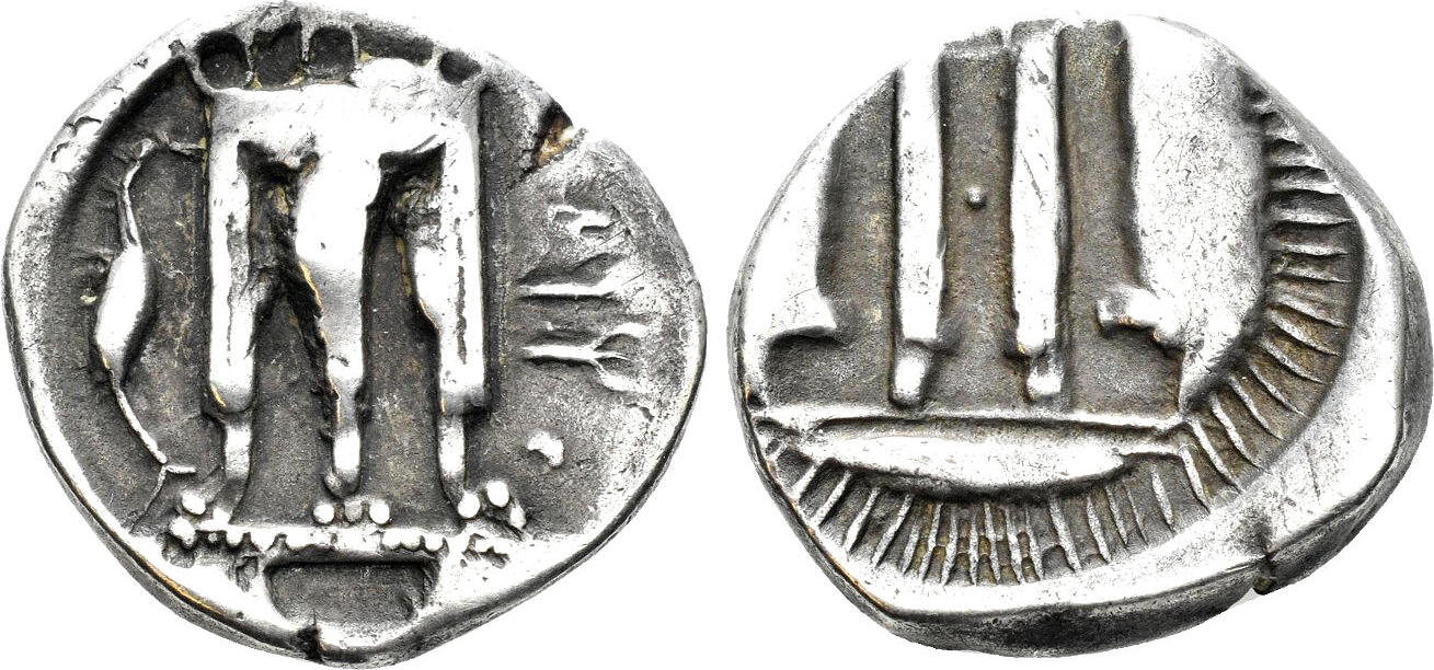 480 430. Bruttium Brettii Coins. Pergamene Kingdom. Philetaerus (284-263 BC). Ar Tetradrachm (29mm, 16.78 GM.