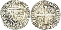 MIDDLE AGES France. Charles VI.  AR Guénar (2.72g, 27mm). Rouen Mint. Duplessy 377c1  1380-1422 Nicely toned VF